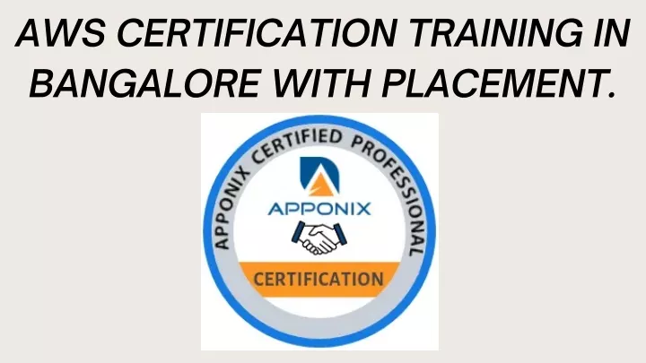 aws certification training in