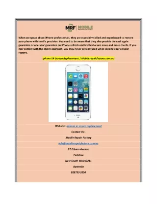 when we speak about iphone professionals they
