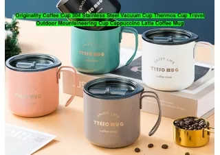 Originality Coffee Cup 304 Stainless Steel Vacuum Cup Thermos Cup Travel Outdoor Mountaineering Cup Cappuccino Latte Cof