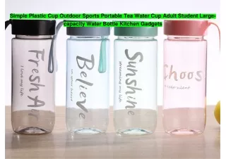 Simple Plastic Cup Outdoor Sports Portable Tea Water Cup Adult Student Large-capacity Water Bottle Kitchen Gadgets