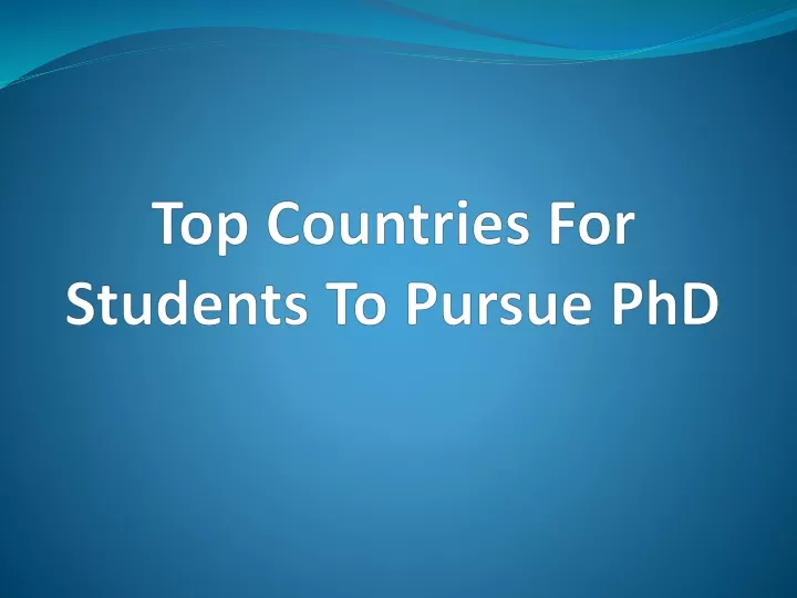 best country for phd in management