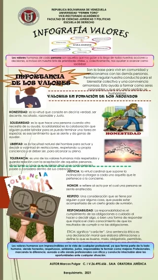 INFORGRAFIA LOS VALORES