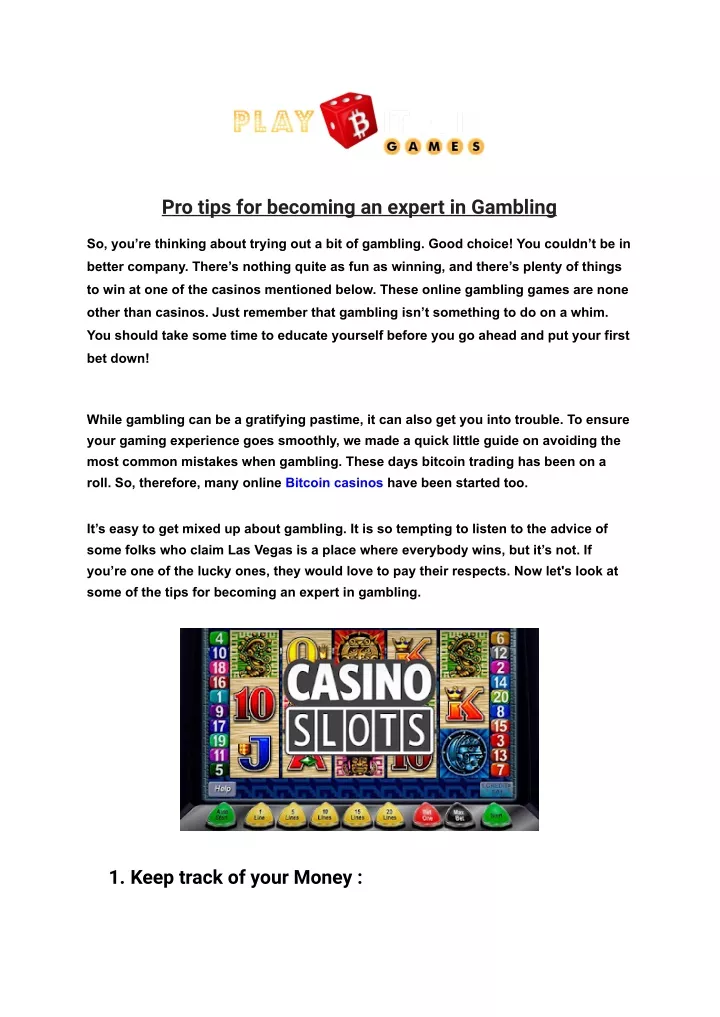 pro tips for becoming an expert in gambling
