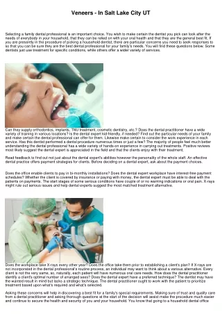 veneers in salt lake city ut