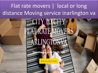 Local Distance Moving service arlington va