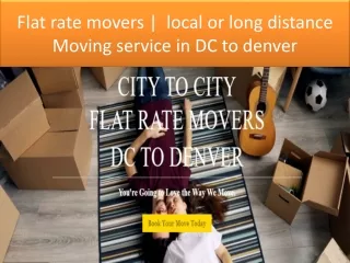 Local Distance Moving service DC to denver