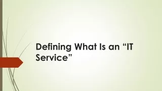defining what is an it service