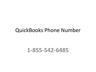 QuickBooks Phone Number 1-855-542-6485