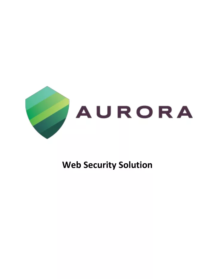 web security solution