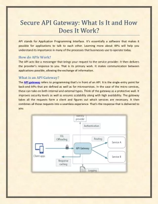 secure api gateway what is it and how does it work