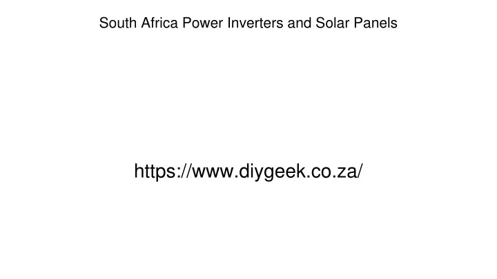 south africa power inverters and solar panels