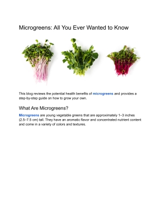 Microgreens_ All You Ever Wanted to Know