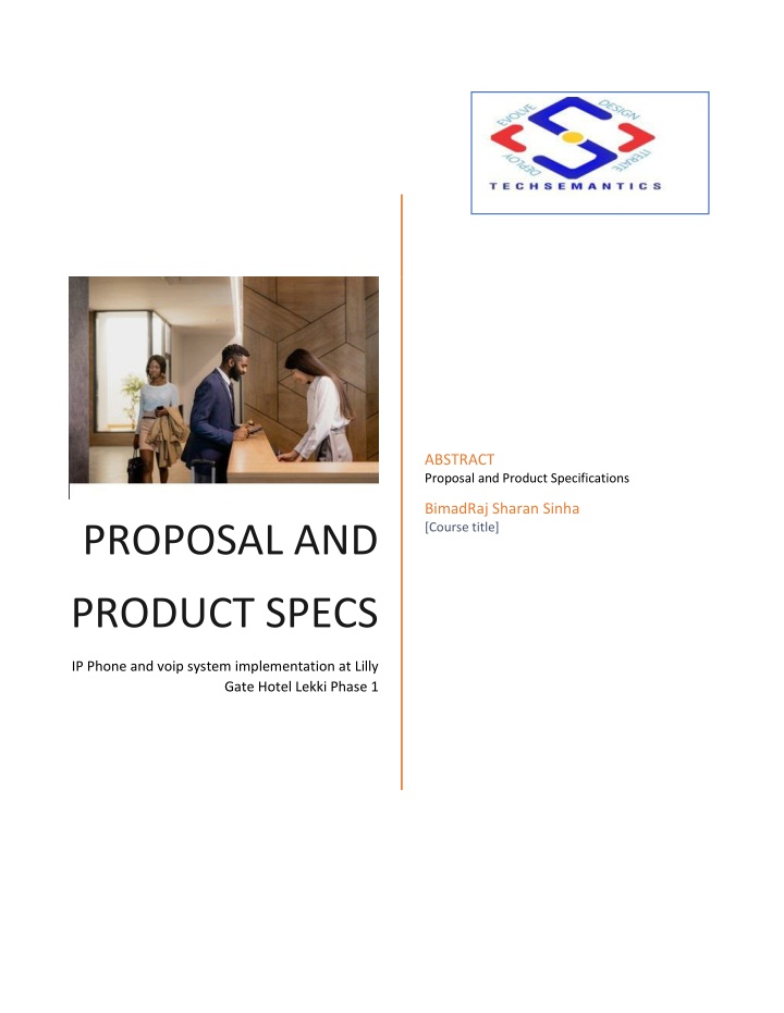 abstract proposal and product specifications