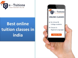 Best online tuition classes in india