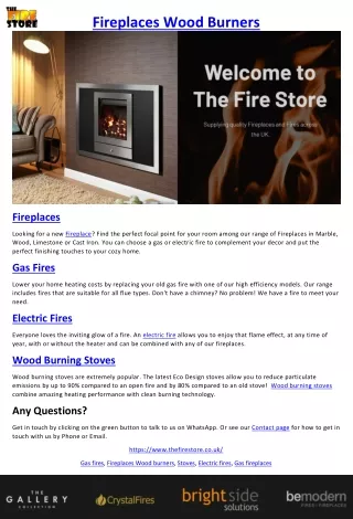 fireplaces wood burners