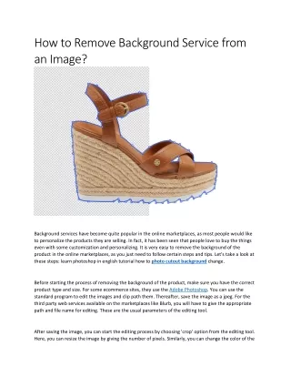how to remove background service from an image