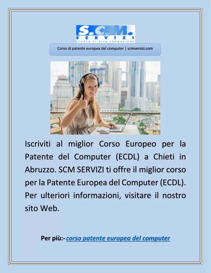 corso di patente europea del computer scmservizi