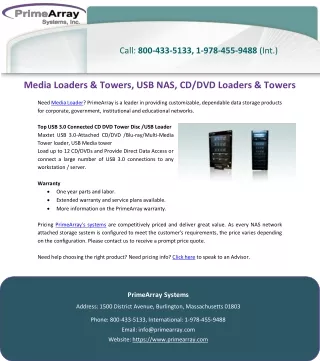Media Loaders & Towers, USB NAS, CD/DVD Loaders & Towers