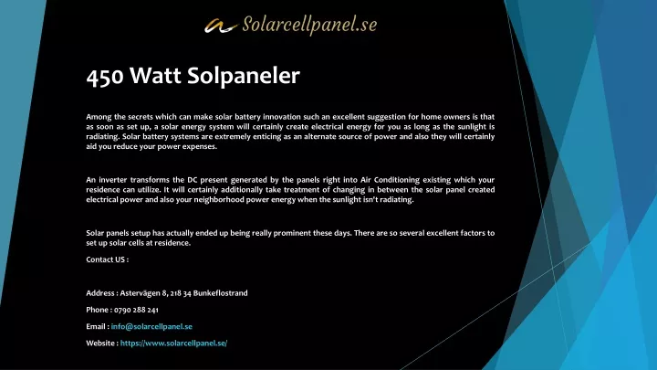 450 watt solpaneler