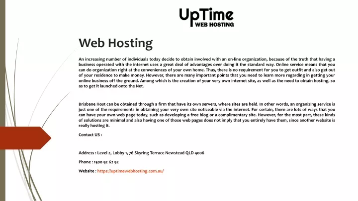 web hosting