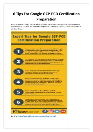 6 Tips For Google GCP-PCD Certification Preparation