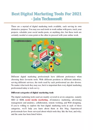 there are a myriad of digital marketing tools