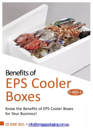 Benefits Of EPS Cooler Boxes For Your Business