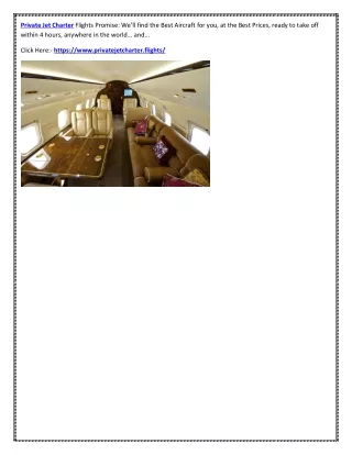 private jet charter flights promise we ll find
