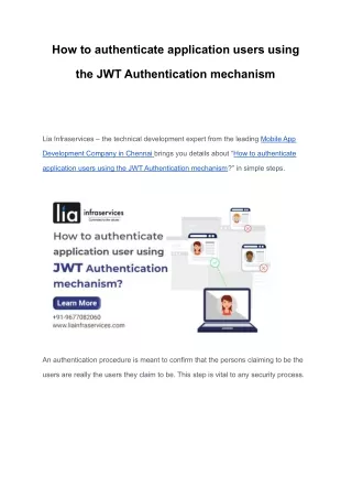 how to authenticate application users using