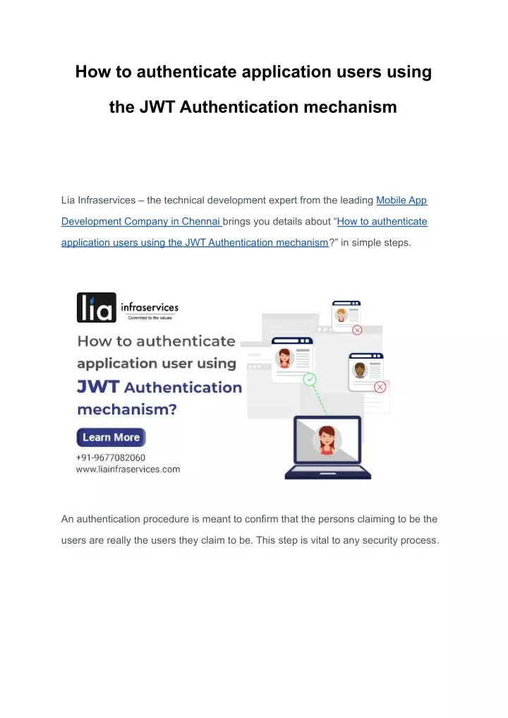 how to authenticate application users using