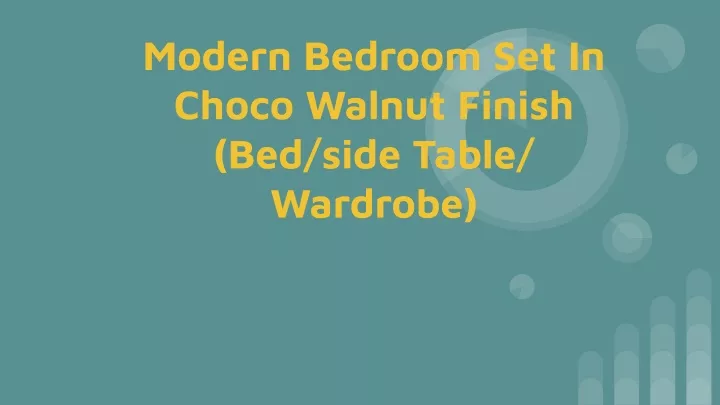 modern bedroom set in choco walnut finish