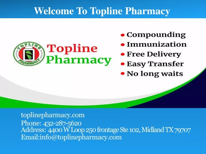 welcome to topline pharmacy