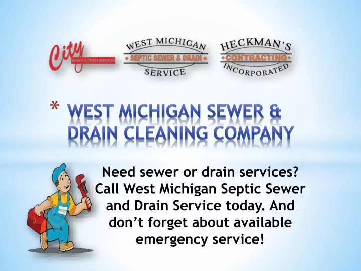 west michigan sewer drain cleaning company