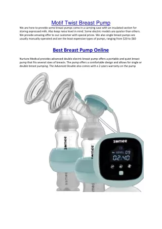 motif twist breast pump