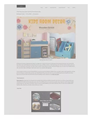 Buy Kids Room Decor accessories from WoodenStreet in India