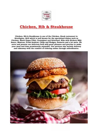 5% Off - Chicken, Rib & Steakhouse Restaurant Strathpine, QLD
