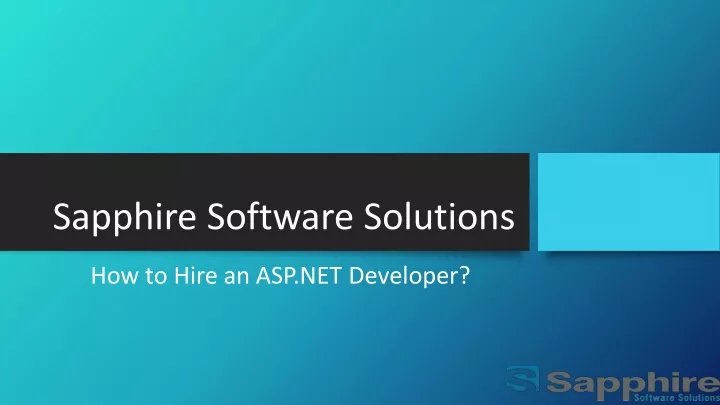 sapphire software solutions