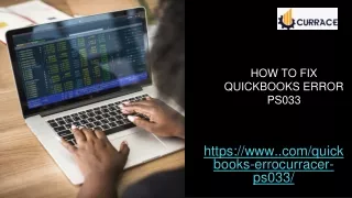 HOW TO FIX QUICKBOOKS ERROR PS033