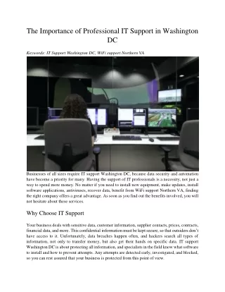 the importance of professional it support
