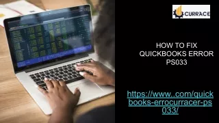 pdf HOW TO FIX QUICKBOOKS ERROR PS033