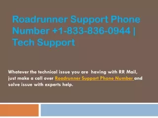 roadrunner support phone number 1 833 836 0944 tech support