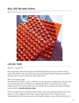 buy lsd gel tabs online