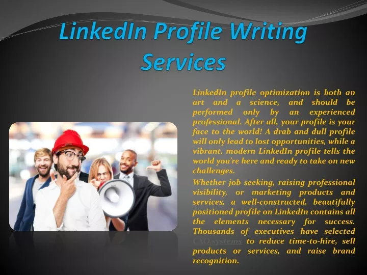 linkedin profile writing services
