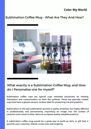 sublimation coffee mug what are they and how