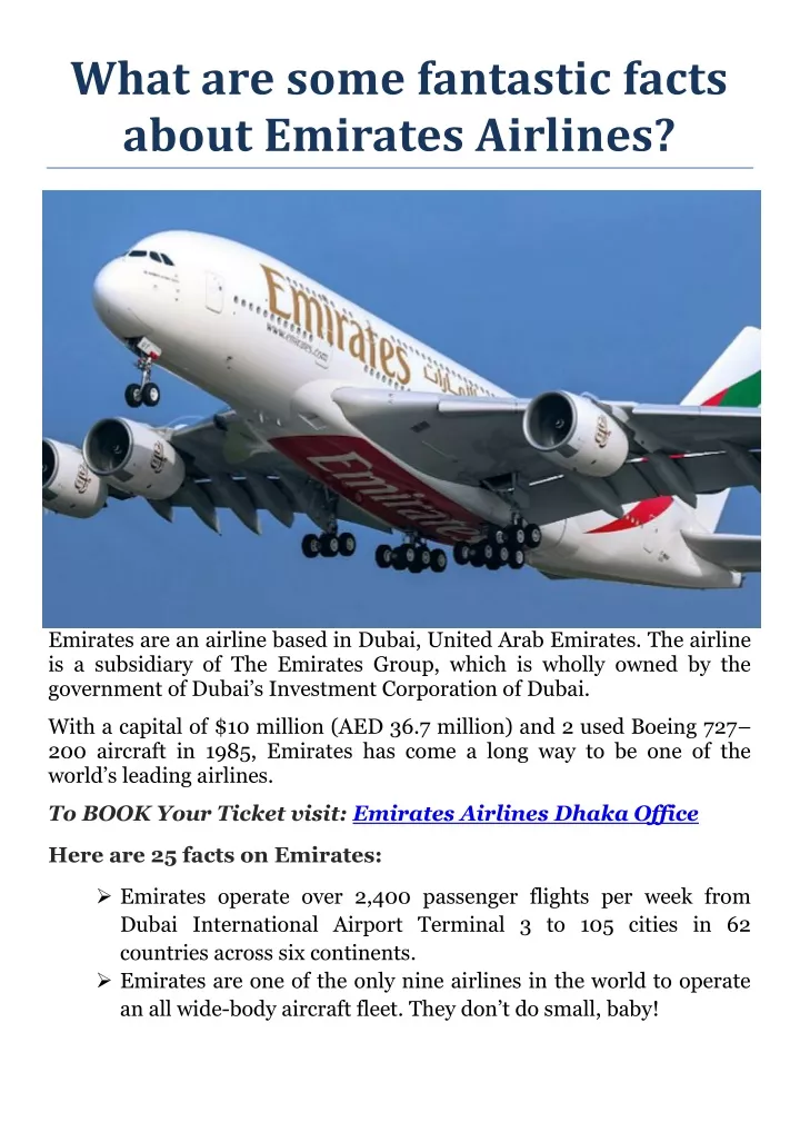 presentation about emirates airline