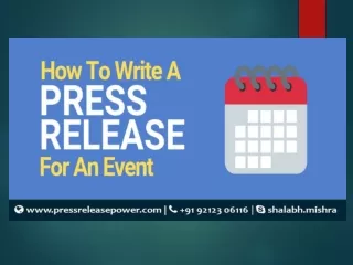 How to write an Event Press Release?