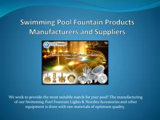 Fountain Nozzles manufacturers in delhi