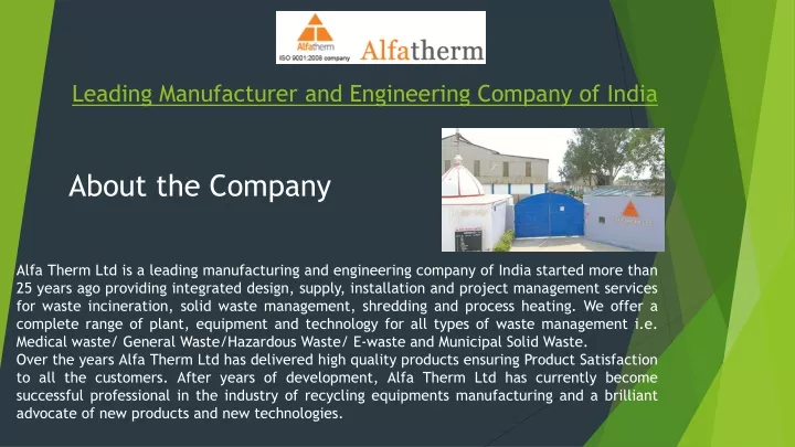 leading manufacturer and engineering company of india