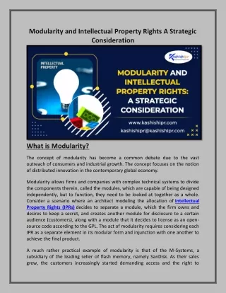 modularity and intellectual property rights