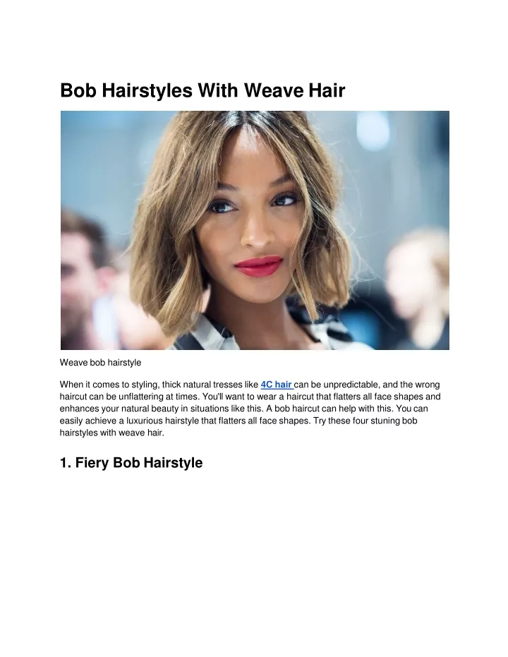 bob hairstyles with weave hair